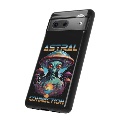 Astral Connection Phone Case - Cosmic Alien Design, Durable Tough Cases for Sci-Fi Lovers