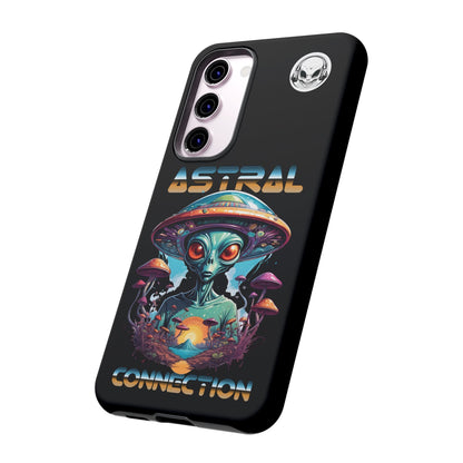 Astral Connection Phone Case - Cosmic Alien Design, Durable Tough Cases for Sci-Fi Lovers