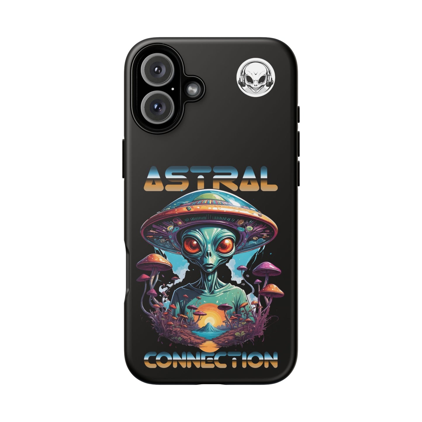 Astral Connection Phone Case - Cosmic Alien Design, Durable Tough Cases for Sci-Fi Lovers