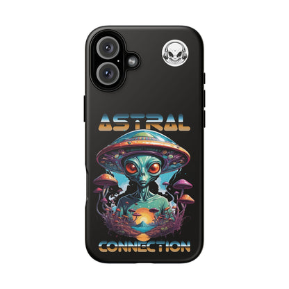 Astral Connection Phone Case - Cosmic Alien Design, Durable Tough Cases for Sci-Fi Lovers