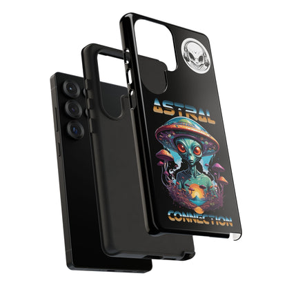 Astral Connection Phone Case - Cosmic Alien Design, Durable Tough Cases for Sci-Fi Lovers